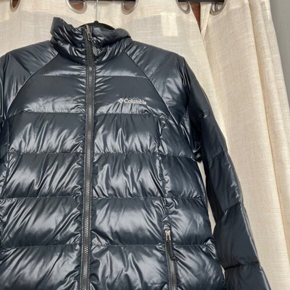 Columbia 650 Down Filled Interchange Puffer Coat Omni Heat Women's Large Black - Picture 4 of 13